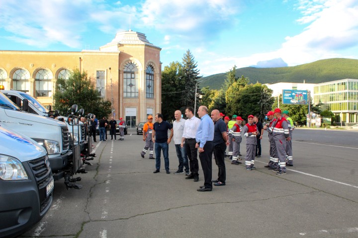 The car park for cleaning the municipality has been renewed in Gori           