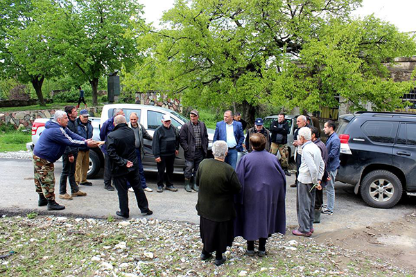 Acting Governor of Shida Kartli visited hailed villages of Kaspi 