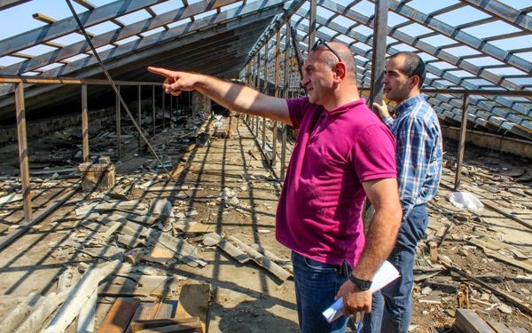 ხაშურში სტიქიის შედეგად მიყენებული ზარალის სალიკვიდაციო სამუშაოები მიმდინარეობს