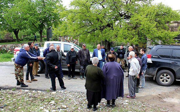 შიდა ქართლის მხარის გუბერნატორის მოვალეობის შემსრულებელმა კასპში სეტყვისგან დაზარალებული სოფლები მოინახულა