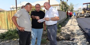 კასპში საგზაო ინფრასტრუქტურის მოწყობა გრძელდება