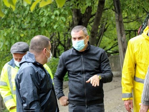 უხვი ნალექის შედეგან სოფელ ატენში საავტომობილო მიმოსვლა შეფერხდა