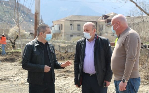 გორში, გოგებაშვილის ქუჩის რეაბილიტაცია მიმდინარეობს