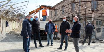 კასპში საგზაო ინფრასტრუქტურის მოწყობა მიმდინარეობს